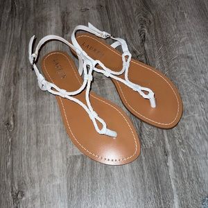Ralph Lauren White Sandals 7.5